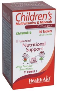 Healthaid Childrens Multivitamin & Mineral Chewable Tabs Pack of 30