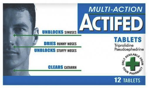 Actifed Multi Action Tablets Pack of 12