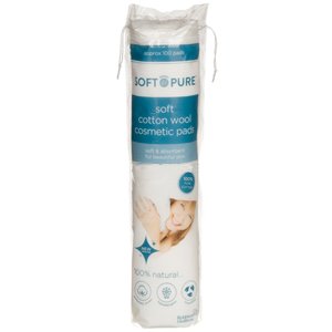 Soft and Pure Soft Cotton Wool Cosmetic Pads Pack of 100