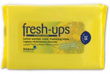 Fresh Ups Moist Tissues Citrus Lemon Pack of 20