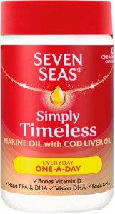 Seven Seas Simply Timeless Marine Oil with CLO Capsules Pack of 30
