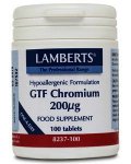 Lamberts GTF Chromium Tablets 200mcg Pack of 100