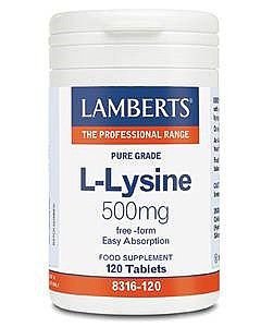 Lamberts L-Lysine Tablets 500mg Pack of 120