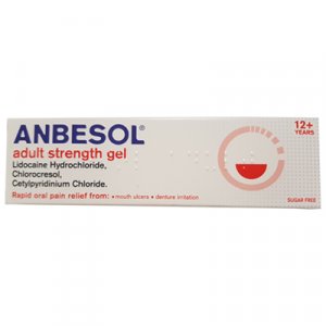 Anbesol Adult Strength Oral Pain Relief Gel 10g