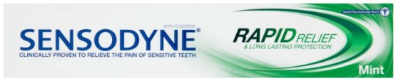 Sensodyne Rapid Relief Mint Fluoride Toothpaste 75ml