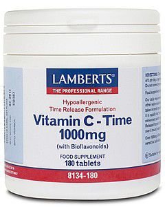 Lamberts Vitamin C Time with Bioflavonoids Tablets 1000mg Pack of 180