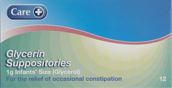 Care Glycerin Suppositories Infant Pack of 12