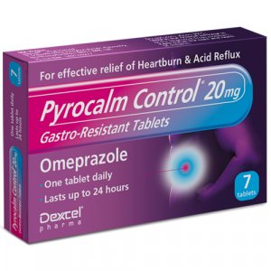 Pyrocalm Control Omeprazole 20mg Gastro-Resistant Tablets Pack of 7