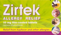 Zirtek Allergy Relief Tablets Pack of 7