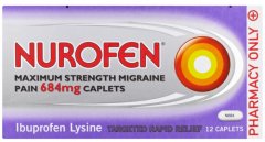 Nurofen Migraine Pain Maximum Strength Caplets Pack of 12