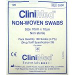 Clinimed Non-Woven Swabs 10cmx10cm Pack of 100