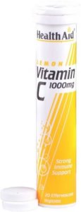 HealthAid Vitamin C 1000mg Effervescent Tabs Lemon Flavour Pack of 20