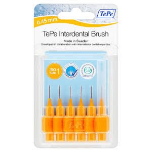 orange interdental brushes