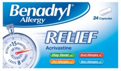 Benadryl Allergy Relief 8mg Capsules Pack of 24