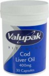 Valupak Cod Liver Oil Capsules 400mg Pack of 30