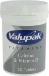 Valupak Calcium With Vitamin D Tablets 400mg Pack of 30