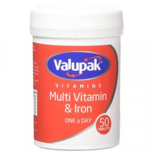 Valupak Multivitamin & Iron Tablets Pack of 50