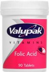 Valupak Folic Acid Tablets 400mcg Pack of 90