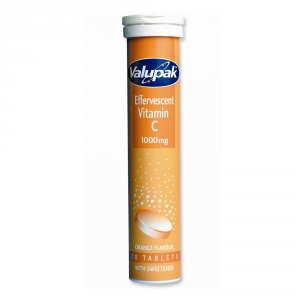 Valupak Vitamin C Effervescent High Strength 1000mg Pack of 20