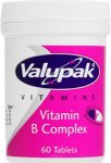 Valupak Vitamin B Complex Tablets Pack of 60
