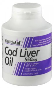 HealthAid Cod Liver Oil 550mg Capsules Pack of 180