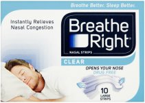 Breathe Right Nasal Strips Large Clear Pack of 10