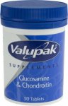 Valupak Glucosamine & Chondroitin Tablets 400/100mg Pack of 30