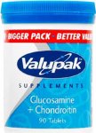 Valupak Glucosamine & Chondroitin Tablets 400/100mg Pack of 90