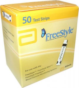 Freestyle Blood Glucose Test Strips Pack of 50