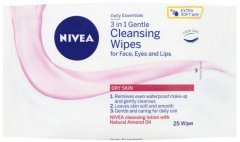 Nivea 3 in 1 Gentle Cleansing Wipes Pack of 25