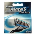 Gillette Mach 3 Turbo Razor Blades Pack of 4