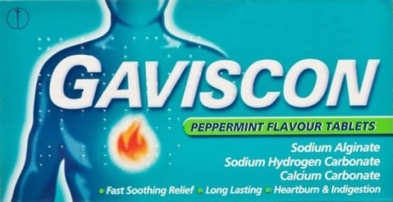 Gaviscon 250mg Peppermint Tablets Pack of 32