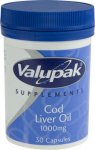 Valupak Cod Liver Oil Capsules 1000mg Pack of 30