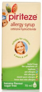 Piriteze Allergy Syrup One-A-Day 70ml