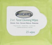 Quickies 3-in-1 Facial Wipes Pack of 25