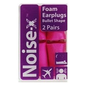 -PACK OF 6 Noise-X Bullet Shape Foam Ear Plugs 2 Pairs
