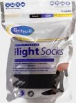 Scholl Flight Socks Black Size 9.5-12
