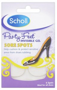 Scholl Party Feet Gel Invisible Sore Spots Pack of 6