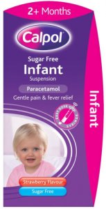 Calpol Infant Suspension Sugar-free Strawberry Flavour 100ml