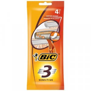 BIC 3 Comfort Sensitive Disposable Shaver Pack of 4