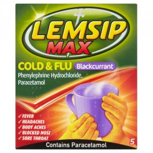 Lemsip Max Sachets Blackcurrant Pack of 5
