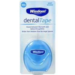 Wisdom Waxed Mint Flavoured Dental Tape 50m
