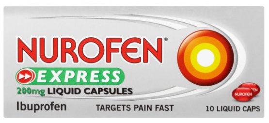 Nurofen Express 200mg Liquid Capsules Pack of 10