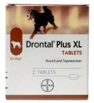 Drontal Plus Dog XL Tape & Roundworm Tablets Pack of 2