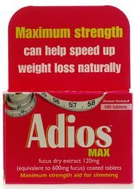 Adios Max Tablets Pack of 100