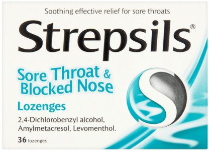 Strepsils Lozenges Sore Throat & Blocked Nose Pack of 36