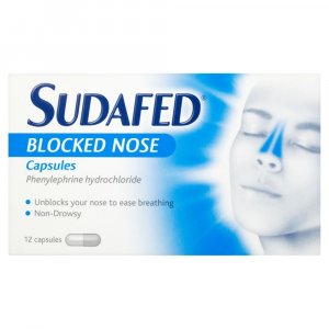 Sudafed Blocked Nose Capsules Pack of 12