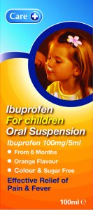 Care Ibuprofen For Children Oral Suspension 100ml