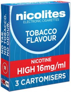 Nicolites Refills High Strength Tobacco Flavour Pack of 3