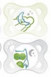 Mam Night Soother 0 Months + Pack of 2 (Green)